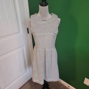 NWT J Crew Navy Striped Sleeveless Dress - Size S
